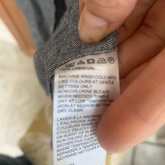 Men’s Saks fifth Ave linen short sleeve shirt size small - Picture 3 of 7